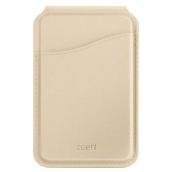 Univerzális kártyatartó, mágneses, tükörrel, asztali tartó funkció, Uniq Coehl Esme, krém kép