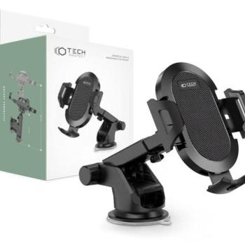 Univerzális műszerfalra/szélvédőre helyezhető PDA/GSM autós tartó - Tech-Protect Universal Dash and Windshield Car Mount - fekete kép