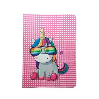 Univerzális tablet könyvtok, mintás, 9&quot;-10&quot;, Rainbow unicorn kép