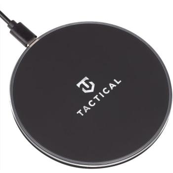 Univerzális vezeték nélküli töltő, Qi Wireless, gyorstöltés, LED - es, 15W, Tactical Base Plug, fekete kép