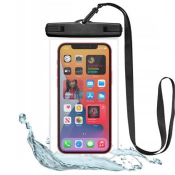 Univerzális vízálló védőtok max. 6,9&quot; méretű készülékekhez - Tech-Protect Universal Waterproof Case - fekete/átlátszó (ECO csomagolás) kép