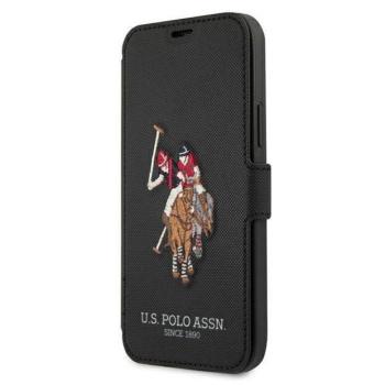 US Polo USFLBKP12LPUGFLBK iPhone 12 Pro Max 6,7&quot; fekete könyvtok Polo Embroidery Collection kép