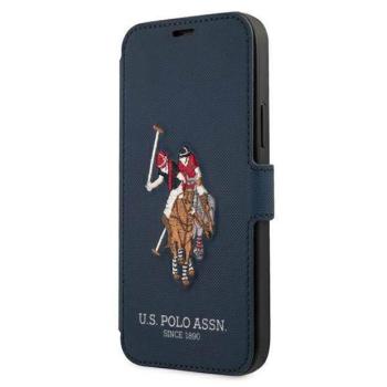 US Polo USFLBKP12MPUGFLNV iPhone 12/12 Pro 6,1&quot; kék könyvtok Polo Embroidery Collection kép