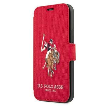 US Polo USFLBKP12MPUGFLRE iPhone 12/12 Pro 6,1&quot; piros könyvtok Polo Embroidery Collection kép