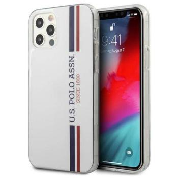 US Polo USHCP12LPCUSSWH iPhone 12 Pro Max 6,7&quot; fehér Tricolor Collection tok kép