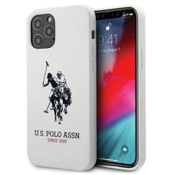 US Polo USHCP12MSLHRWH iPhone 12/12 Pro 6,1&quot; fehér Silicone Collection tok kép