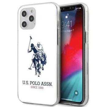 US Polo USHCP12MTPUHRWH iPhone 12/12 Pro 6,1&quot; fehér fényes nagy logós tok kép