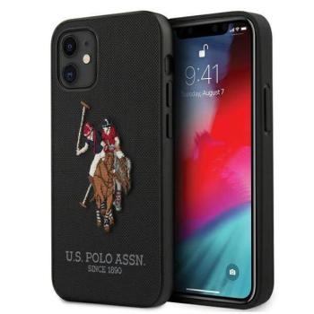US Polo USHCP12SPUGFLBK iPhone 12 mini 5,4&quot; fekete Polo Embroidery Collection tok kép