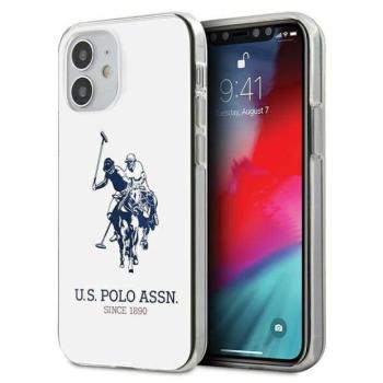US Polo USHCP12STPUHRWH iPhone 12 mini 5,4&quot; fehér fényes nagy logós tok kép
