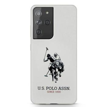 US Polo USHCS21LSLHRWHH S21 Ultra G998 fehér szilikon logós tok kép