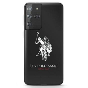 US Polo USHCS21LTPUHRBK S21 Ultra G998 fekete fényes nagy logós tok kép