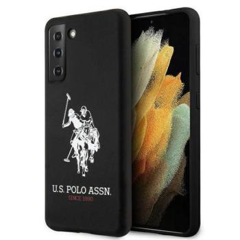 US Polo USHCS21MSLHRBK S21+ G996 fekete szilikon logós tok kép