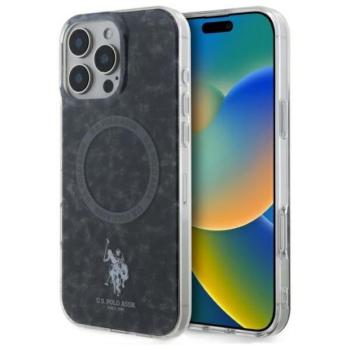 US Polo USHMP16XHOCLDPK IML Ring MagSafe tok iPhone 16 Pro Max - fekete kép