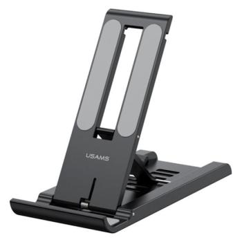 USAMS asztali tartó (műanyag, csúszásgátló, univerzális, állítható, hordozható, 4.7-12&quot; méret) FEKETE CAT S60, Apple iPhone 7 4.7, Apple iPhone 7 Plus 5.5, Blackberry DTEK50 , Vodafon kép