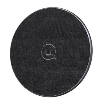 USAMS asztali töltő (15W, gyorstöltő, wireless) FEKETE kép