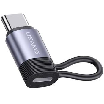 USAMS AU17 adapter (Lightning aljzat - Type-C) FEKETE kép