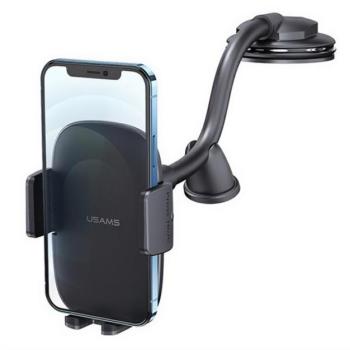USAMS autós tartó (tapadókorongos, műszerfalra, szélvédőre, automata, hosszú kar, 4.7-7.2&quot; méret) FEKETE CAT S60, Apple iPhone 7 4.7, Apple iPhone 7 Plus 5.5, Blackberry DTEK50 , Vodafon kép