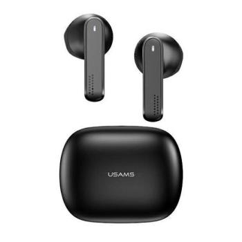 USAMS Bluetooth fülhallgató 5.0 TWS SM sorozat vezeték nélküli fekete BHUSM02 (US-SM001) kép