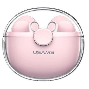 USAMS Bluetooth fülhallgató 5.1 TWS BU sorozat vezeték nélküli rózsaszín BHUBU04 kép