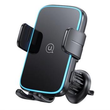 USAMS CD230 autós tartó (szellőzőre, gravitációs, 15W, wireless, 4.5-6.7&quot; méret) FEKETE kép