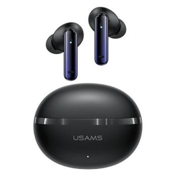USAMS ECHO E02 bluetooth fülhallgató SZTEREO (v5.3, TWS, aktív zajszűrő + töltőtok) FEKETE kép