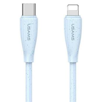 USAMS GREEN SERIES adatkábel (Type-C - lightning, 30W, gyorstöltő, 100cm) VILÁGOSKÉK kép