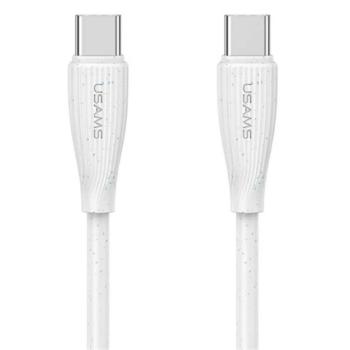 USAMS GREEN SERIES adatkábel (USB - Type-C, 60W, gyorstöltő, 100cm) FEHÉR kép