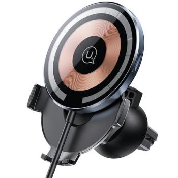 USAMS indukciós töltő/tartó US-CD164 15W 2w1 Magnetic szellőzőrácsra rögzíthető átlátszó CD164DZ02 kép