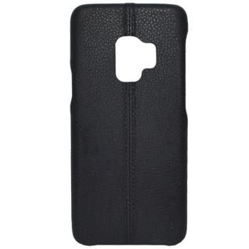 USAMS JOE műanyag telefonvédő (bőr hatású, varrás minta) FEKETE Samsung Galaxy S9 (SM-G960) kép