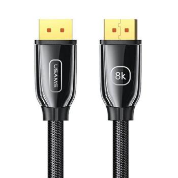 USAMS kábel DP - DP 1.4 HD U75 3.0m fekete 8K HD SJ533DP01 (US-SJ533) kép