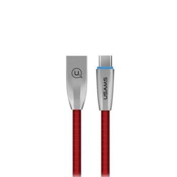 USAMS kábel fonott U-Light USB-C vörös 1,2m TCZSUSB04 (US-SJ184) kép