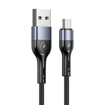 USAMS kábel fonott U55 2A micro USB fekete 1m SJ450USB01 (US-SJ450) kép