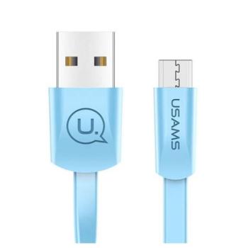 USAMS kábel lapos U2 microUSB 1,2m kék SJ201MIC04 (US-SJ201) kép