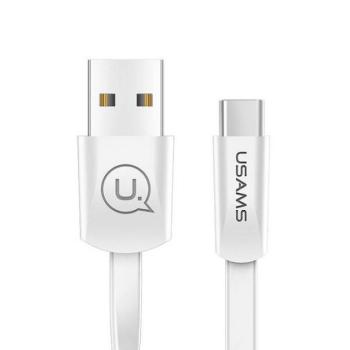 USAMS kábel lapos U2 USB-C 1,2m fehér SJ200TC02 (US-SJ200) kép