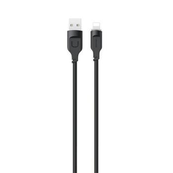 USAMS kábel lightning gyorstöltés 2,4A Lithe sorozat 1,2m fekete SJ565USB01(US-SJ565) kép