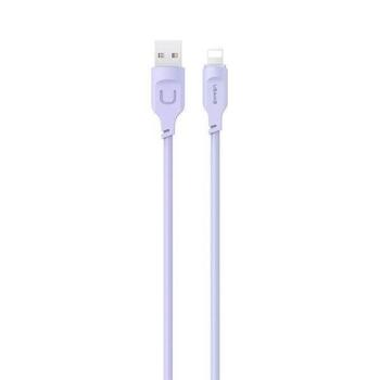 USAMS kábel lightning gyorstöltés 2,4A Lithe sorozat 1,2m lila SJ565USB03 (US-SJ565) kép