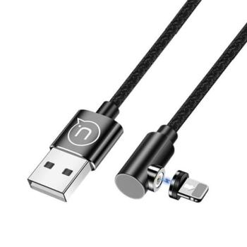 USAMS kábel mágneses csatlakozóval U54 1m lightning fekete SJ444USB01 (US-SJ444) kép