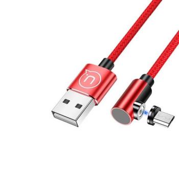 USAMS kábel mágneses csatlakozóval U54 1m microUSB piros SJ446USB02 (US-SJ446) kép