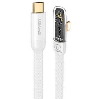USAMS kábel szögletes USB-C na Lightning PD 20W gyors töltés Iceflake Series 2m fehér SJ586USB02 (US-SJ586) kép