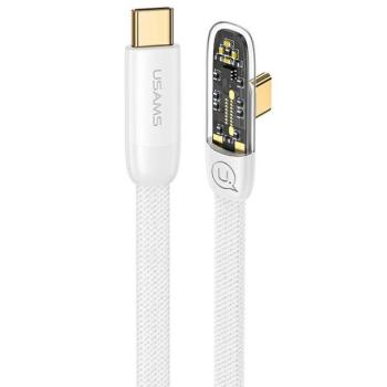 USAMS kábel szögletes USB-C na USB-C PD 100W gyors töltés Iceflake Series 2m fehér SJ587USB02 (US-SJ587) kép