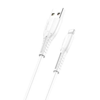 USAMS kábel U35 lightning 2A gyorstöltés 1m fehér SJ364USB02 (US-SJ364) kép