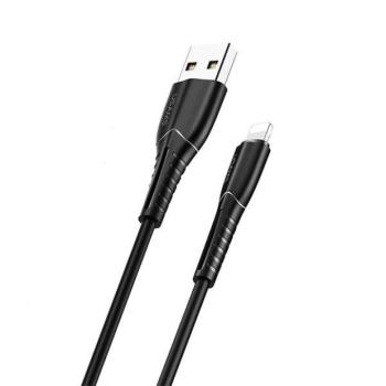 USAMS kábel U35 lightning 2A gyorstöltés 1m fekete SJ364USB01 (US-SJ364) kép