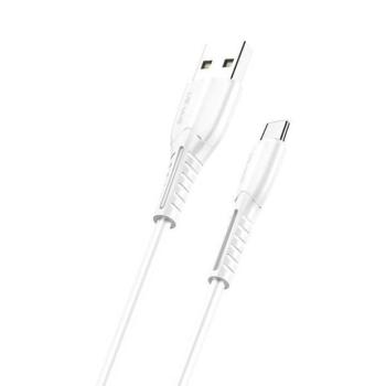 USAMS kábel U35 microUSB 2A gyorstöltés 1m fehér SJ365USB02 (US-SJ365) kép