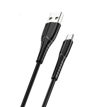 USAMS kábel U35 microUSB 2A gyorstöltés 1m fekete SJ365USB01 (US-SJ365) kép