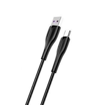 USAMS kábel U38 USB-C 5A gyorstöltés OPPO/HuaweiWEI 1m fekete SJ376USB01 (US-SJ376) kép