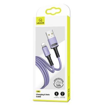 USAMS kábel U52 lightning 2A gyorstöltés 1m lila SJ434USB04 (US-SJ434) kép