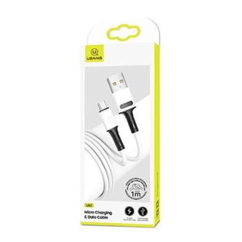 USAMS kábel U52 microUSB 2A gyorstöltés 1m fehér SJ435USB01 (US-SJ435) kép
