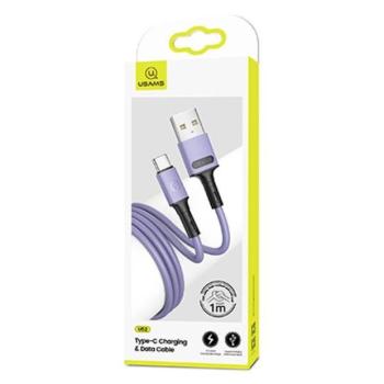USAMS kábel U52 USB-C 2A gyorstöltés 1m lila SJ436USB04 (US-SJ436) kép