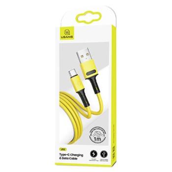 USAMS kábel U52 USB-C 2A gyorstöltés 1m sárga SJ436USB03 (US-SJ436) kép