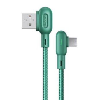 USAMS kábel U57 MicroUSB 1,2m 2A zöld SJ458USB02 (US-SJ458) kép